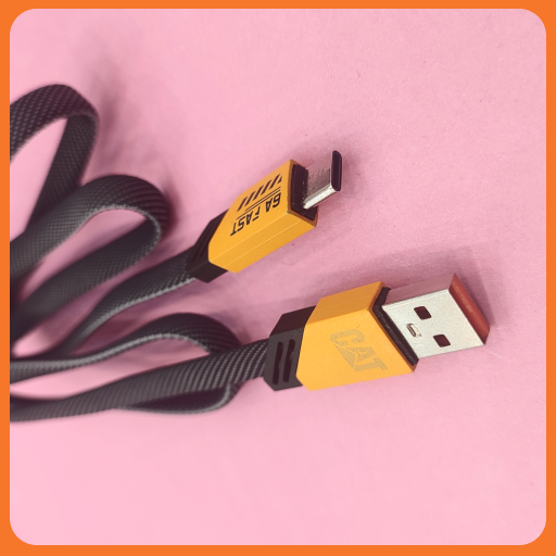 کابل شارژ سرفلزی کنفی تایپ سی به USB برند CAT